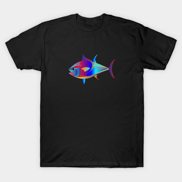 Psychedelic Tuna T-Shirt by slippery slope creations